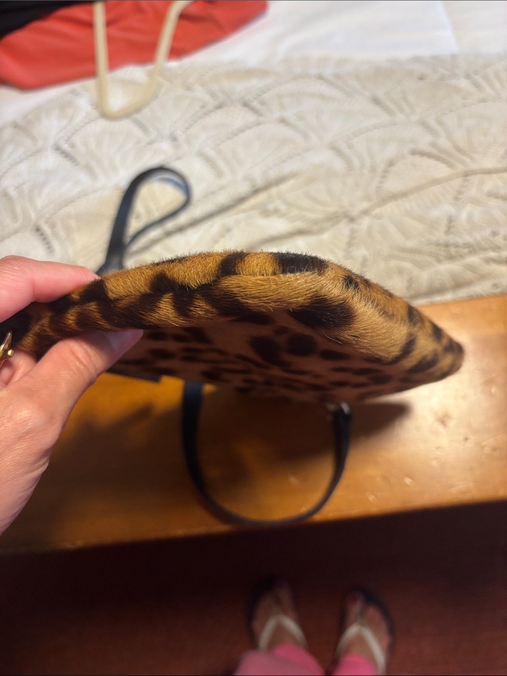 Leopard Print Crossbody Bag in Brown and Black - Picture 4 of 7